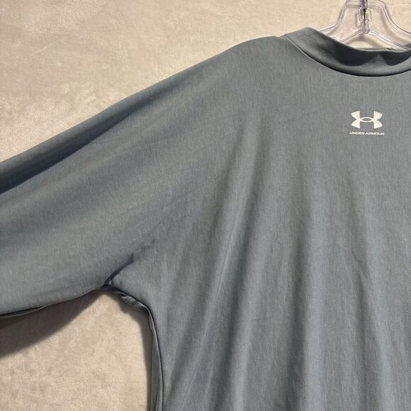 Under Armour Sweatshirt Women's Medium Blue Rival Terry Oversized Crew Pullover - Picture 2 of 14